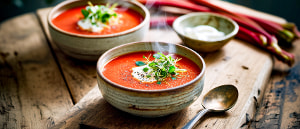 Paprika-Rhabarbersuppe