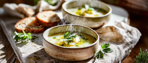 Petersilienwurzelsuppe mit Petersilienöl