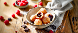 Faschingskrapfen mit Himbeer-Schokof&uuml;llung