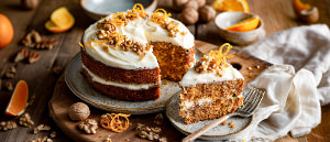 Karottenkuchen mit Frischkäseglasur