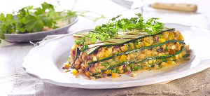 Vegane Zucchini-Frühlingschampignon-Lasagne