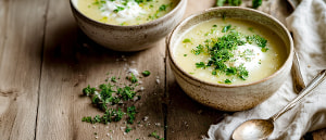 Kohlrabi-Kerbelsuppe