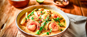 Kokos-Garnelencurry mit Spargel