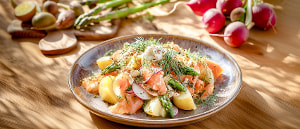 Spargelsalat mit R&auml;ucherlachs