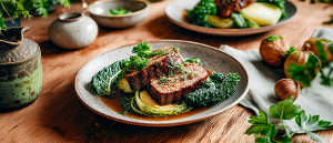 Maronibraten auf Rahmwirsing