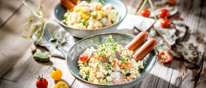 Nudelsalat mit Mini-Wienerle