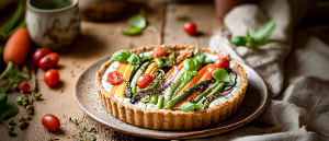 Frühlingsgemüsetarte mit Bärlauch