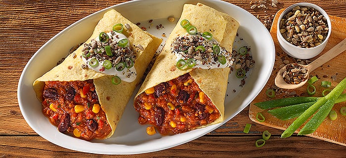 Tex Mex Tortilla Wraps mit Chili sin Carne | GEFRO