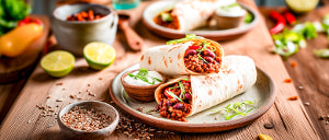 Tex Mex Tortilla Wraps mit Chili sin Carne