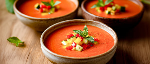 Gek&uuml;hlte Paprika-Gazpacho Andaluz