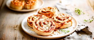 Vegetarische Pizzaschnecken