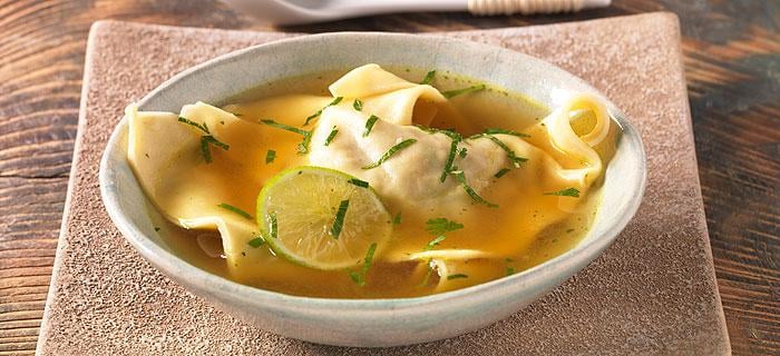 Asiatische Maultaschen in Limettenbrühe | GEFRO