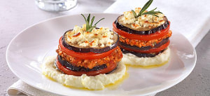 Auberginentörtchen mit Tofu