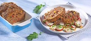 Kalbshackbraten mit Radieschensalat