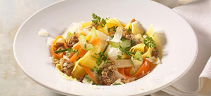 Bandnudeln mit Spargel und GEFRO Pesto Funghi