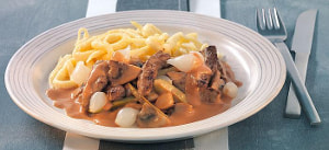 Boeuf-Stroganoff mit Spätzle