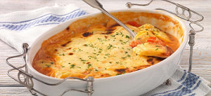 Cremiges Kartoffelgratin mit Paprika