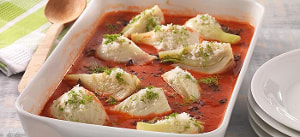 Fenchel in Tomatensoße geschmort