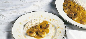 Fisch in Curry-Sahne-Soße