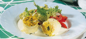 Fischröllchen mit Weinsoße