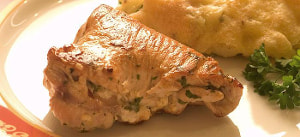 Gefüllte Putenschnitzel