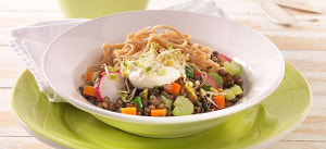 Gemüselinsen mit Spätzle