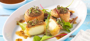 Gratinierter Ziegenkäse mit Pesto Funghi