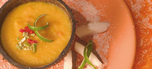 Karotten Cremesuppe mit Kokosmilch