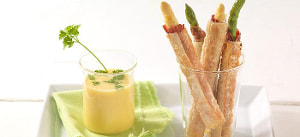 Knusprige Spargel-Schinken-Stangen