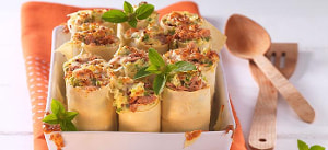 Nudelrouladen mit Kräuter-Ricotta und Thunfisch