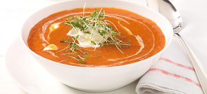 Paprika-Rhabarbersuppe