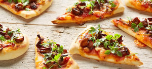 Pizzaecken mit Pfifferlingen und Kräutern