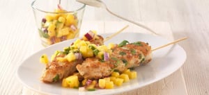 Puten-Kebabspieße mit Mangosalsa