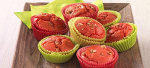 Rote Beete-Apfelmuffins mit Walnüssen