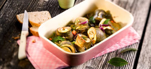 Sauer eingelegte Brat-Rollmöpse