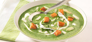 Spargel-Bärlauch-Suppe mit Lachs