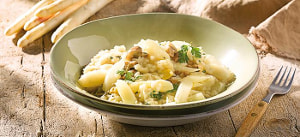 Spargel-Risotto mit Champignons