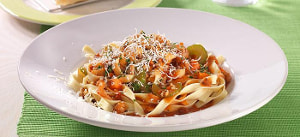 Tagliatelle in Tomaten-Walnuss-Soße