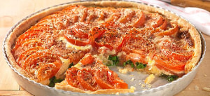Tomaten-Quiche mit Bärlauch