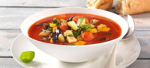 Tomatensuppe mit Ratatouille