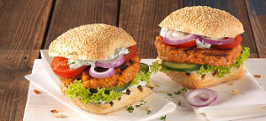 Vegiburger mit Kräuterschmand