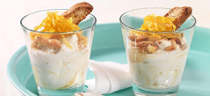 Zitronen-Honigricotta mit gerösteten Pinienkernen