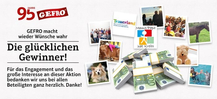 GEFRO macht wieder Wünsche wahr