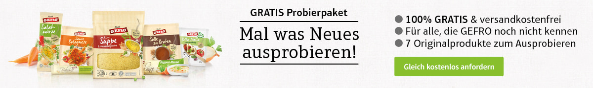 Gratis Probierpaket: Mal was Neues probieren